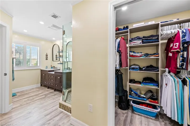 His and Hers walk-in closets