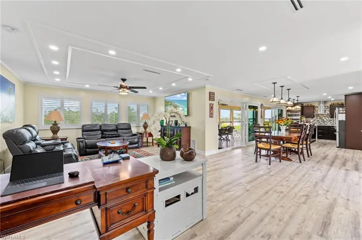 Large open living/dining/kitchen area allows fantastic communication