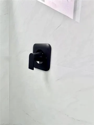 Bathroom view of a shower