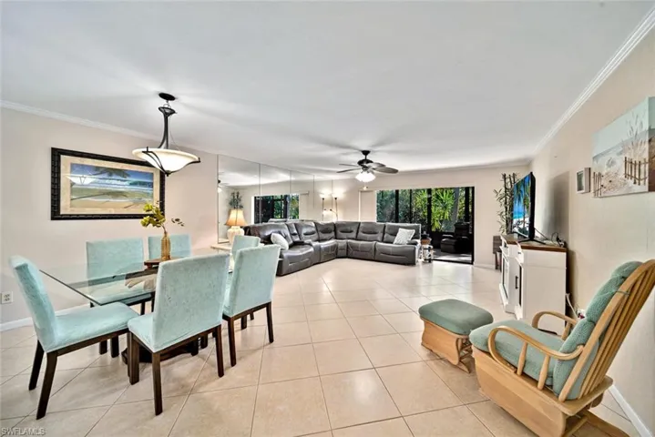 Dining/Living Room leading to waterfront lanai