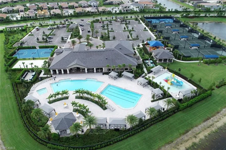 Aerial perspective of amenity center