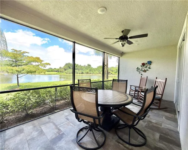 Screened & Tiled Lanai overlooking the Lake & 16th Hole