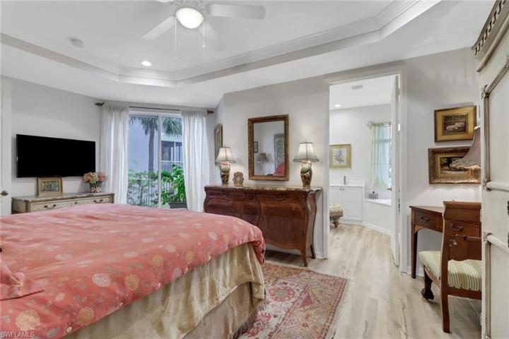 Master bedroom leading to master bath
