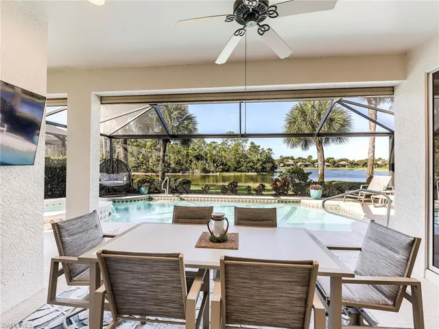 View of patio / terrace featuring outdoor dining area, and an outdoor pool