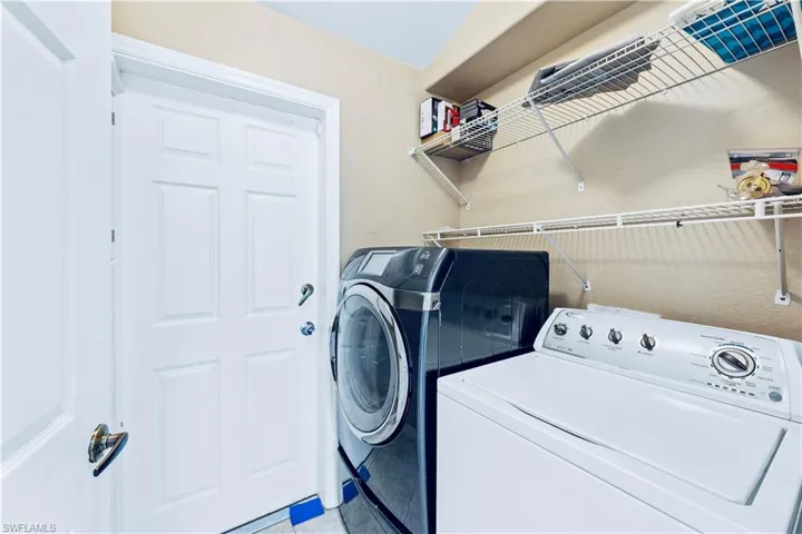 Laundry room with separate washer and dryer