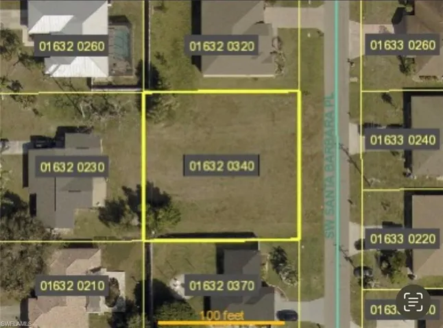 Aerial view of property's location