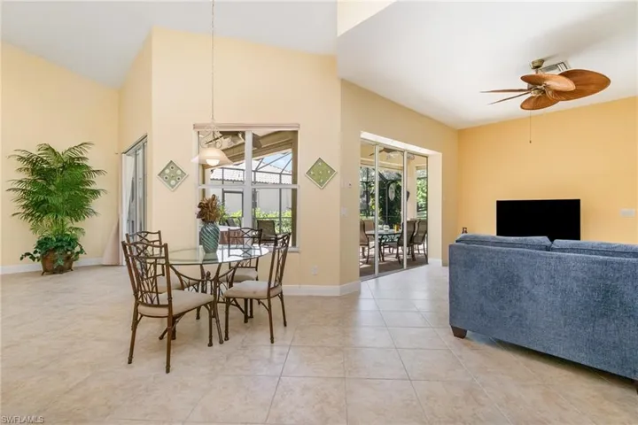 View from corner of family room near kitchen looking to pool.
