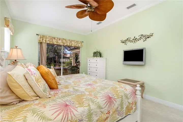 Master Bedroom with access to pool area.