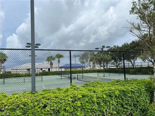 View of tennis court