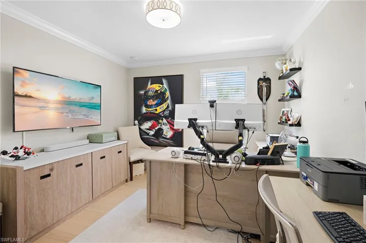 Office featuring ornamental molding