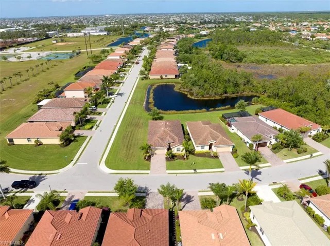 Larger aerial view of property and surrounding homes!