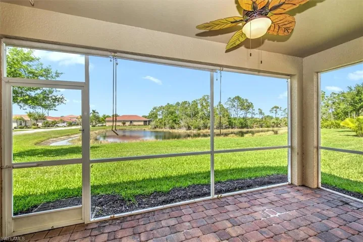 Screened lanai complete with roll down privacy screening!