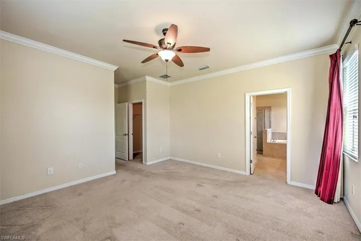 Master bedroom with adjoining full bath and walk-in closet!