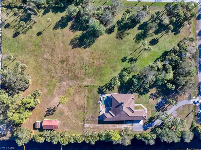 Aerial view with a rural view and a water view