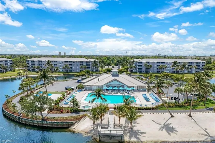 Aerial View of Pool Area and Amenities Center