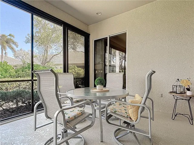 Glass enclosed lanai with sliding doors