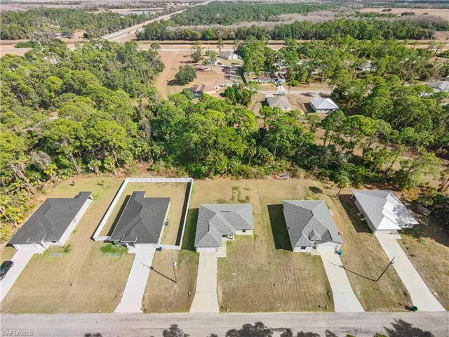 Aerial view of residential area