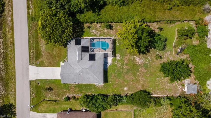 View from above of property