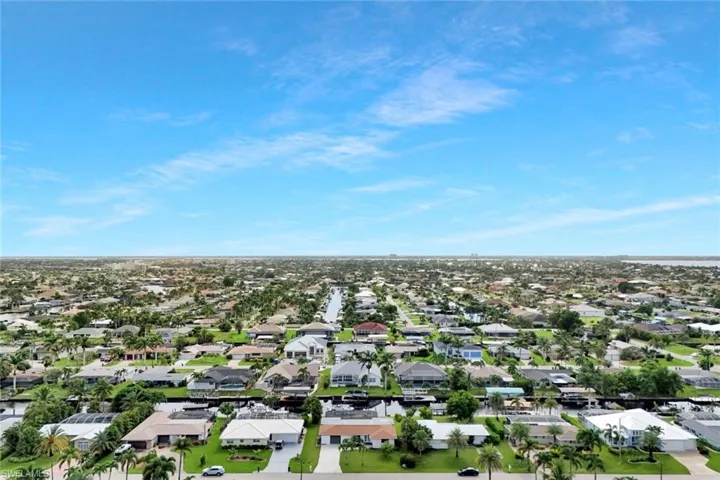 Aerial view of residential area