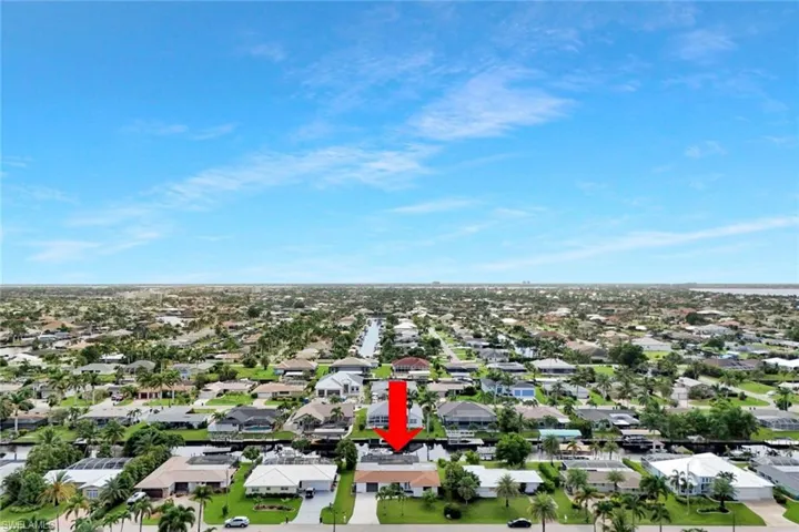 Aerial view of residential area