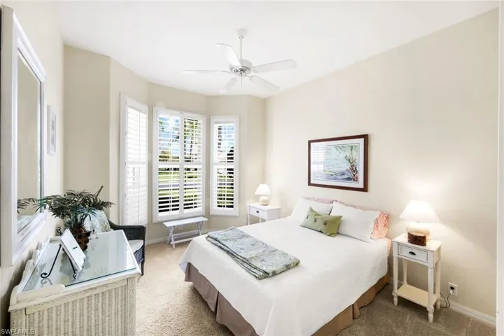 Bedroom with a ceiling fan