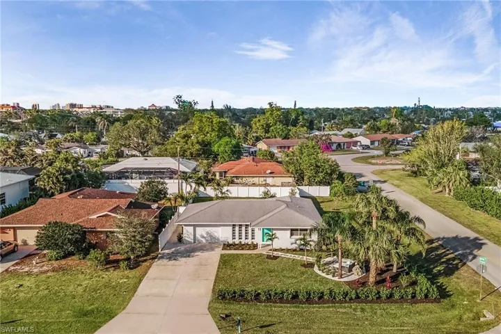 Birds eye view of property