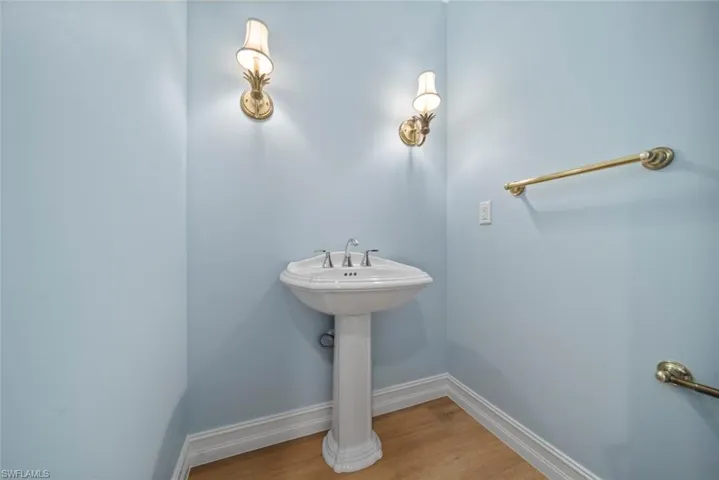 Bathroom featuring wood-type flooring