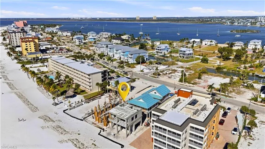 Drone / aerial view of a large body of water - Virtually Edited Image