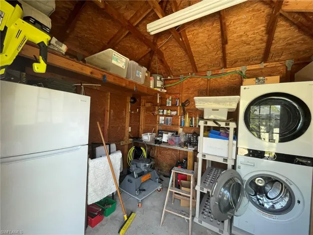 Shed w/ Refrigerator & W/D