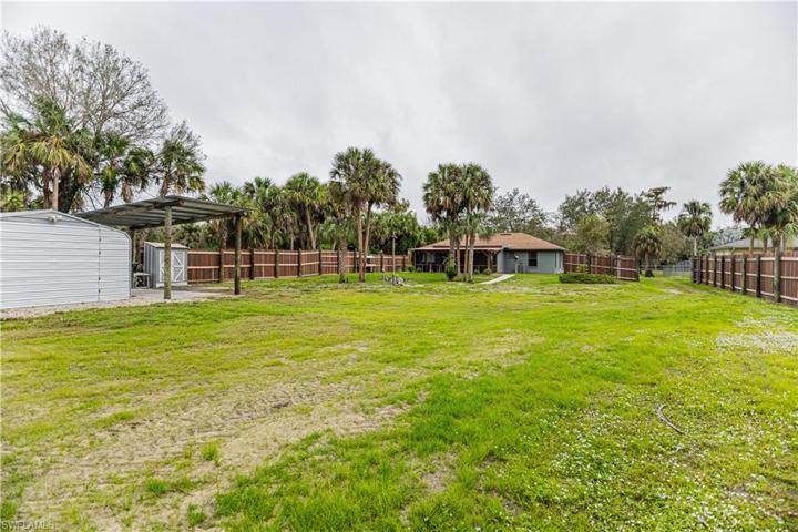 Back of property looking at house
