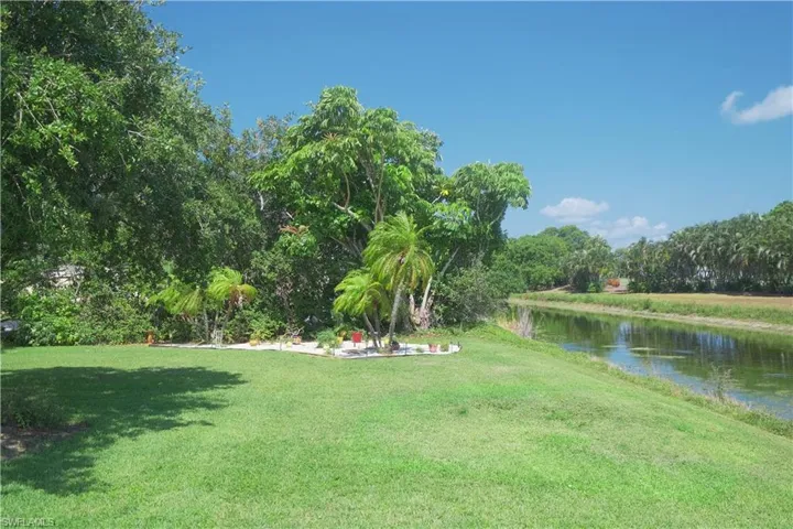 View of yard featuring a water view