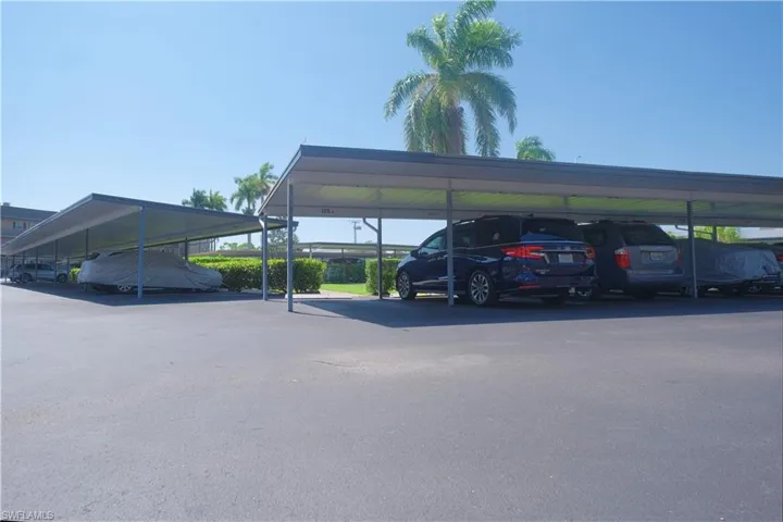 View of car parking with a carport