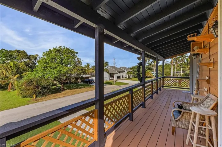 Deck with covered porch