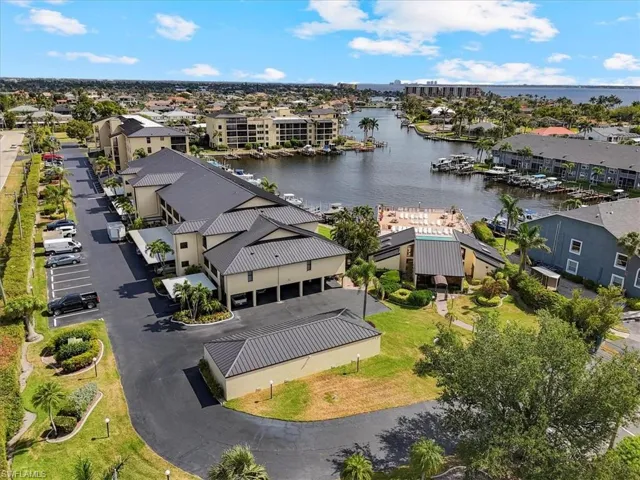 Drone / aerial view of a large body of water