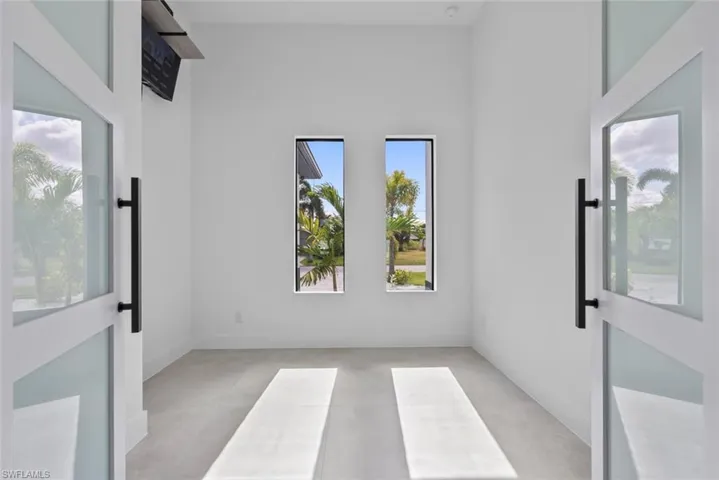 Empty room with concrete floors
