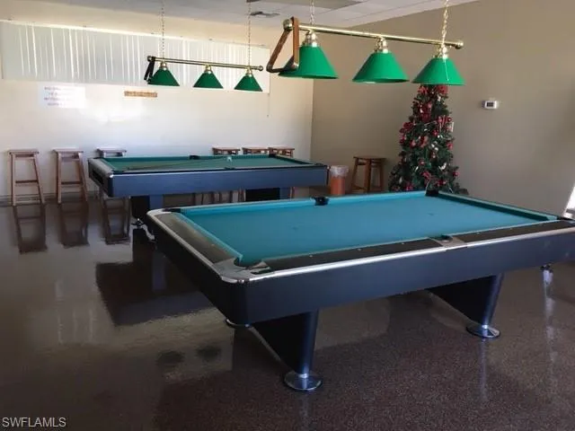 Rec room featuring pool table