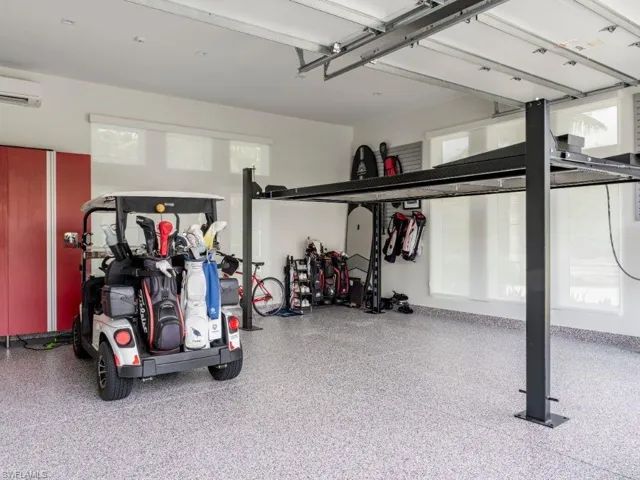 Garage 1 with a mini split for heating / cooling
