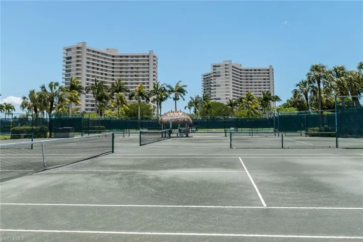 View of tennis court