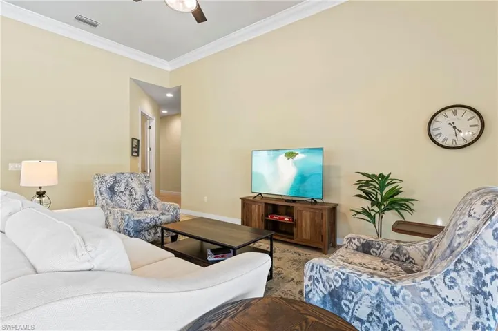 28864 Yellow Fin Trail Bonita Springs FL 34135 - Living Area splits the guest bedrooms from the Owner's bedroom