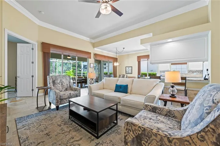 28864 Yellow Fin Trail Bonita Springs FL 34135 - Living Room with slider access to lanai