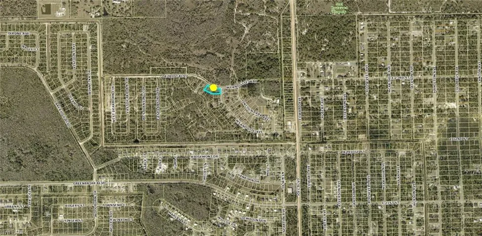 Aerial overview of property's location