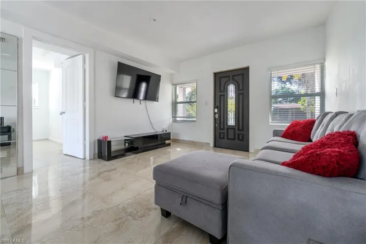 Living room with plenty of natural light