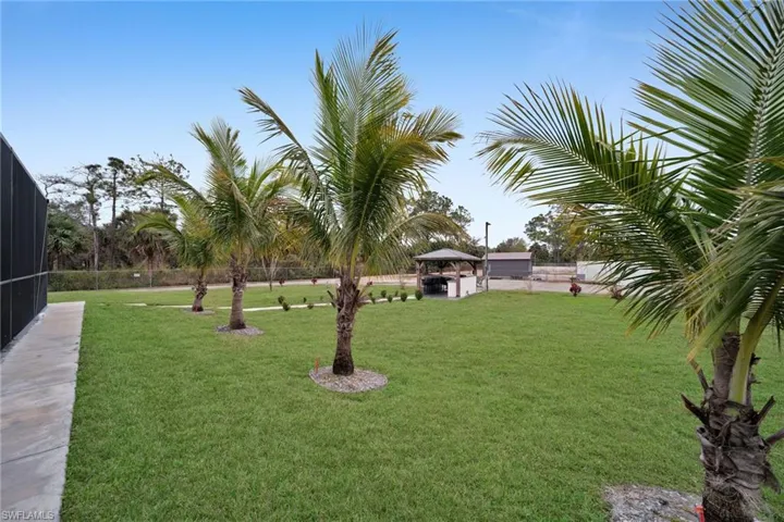 View of yard with a gazebo