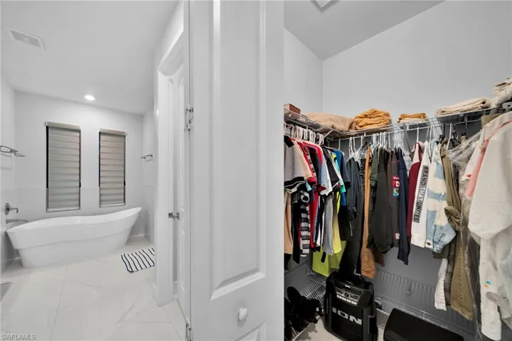 View of walk in closet