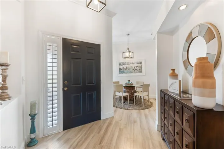 front door and foyer