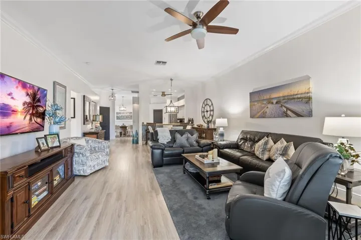 from lanai to living room to front door
