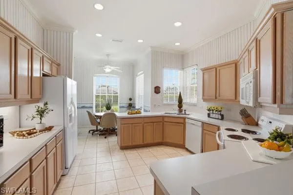 Kitchen with Recessed Lighting and Breakfast Nook.