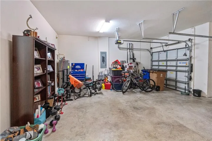 Garage with electric panel