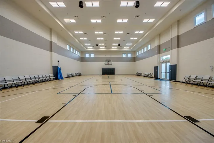 View of basketball court with community basketball court