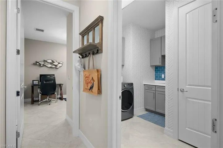 Hallway with washer / dryer